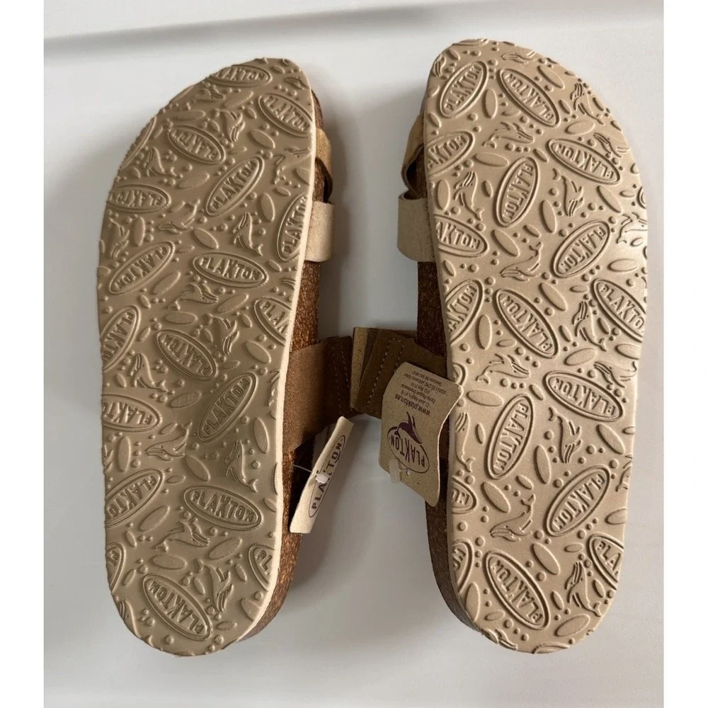 New Plankton AFELPADO Sandals Size 37 / 6.5 USA Beige / Tan 2025 Blair Leather